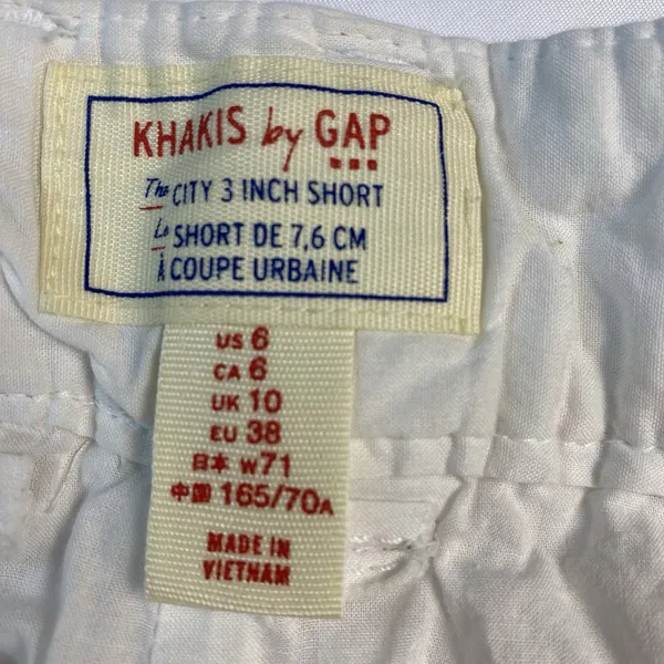 Vintage GAP 3" City Shorts Size 6 Eyelet White‎ Lined Pockets Coastal Summer - Image 6