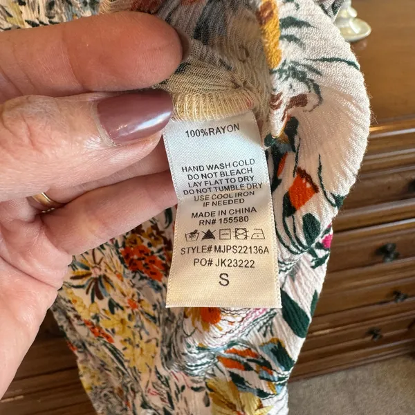 Anthropologie Maronie Floral Front Cutout Jumpsuit Size S NWT - Image 4