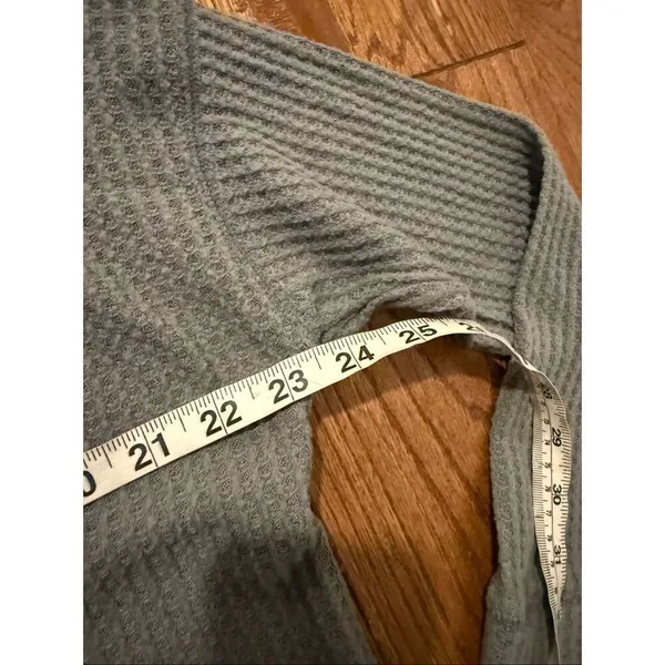 American Eagle green waffleknit oversized seam front top xs - Image 8