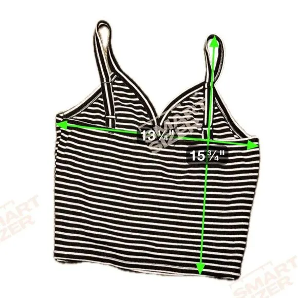 Size Medium Striped Button‎ Down Tank Top - Image 4