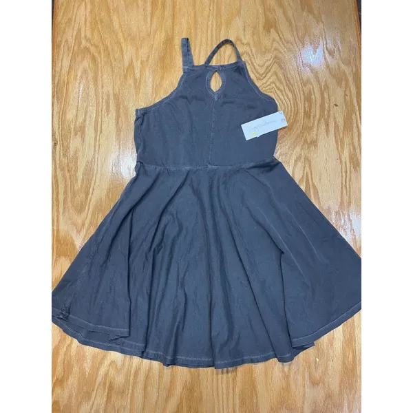 Treasure & Bond Dress Womens Large (10/12) Blue Sleeveless Keyhole Halter B61 - Image 3