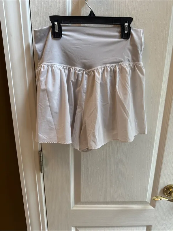 aerie Pale Gray Athletic Skort with Crossover Waistband - Image 2