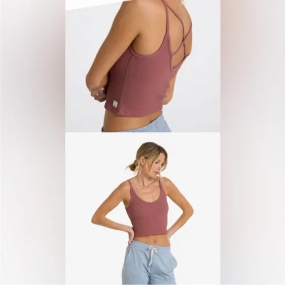 Vuori Rib Crop Tank Size XS - Image 2