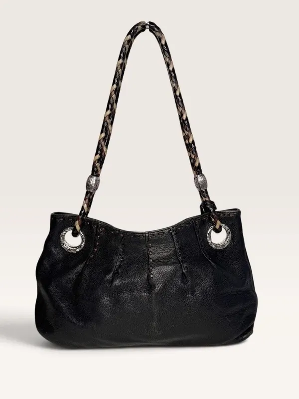 Brighton Baretta Black Pebbled Leather Shoulder Bag - Image 2