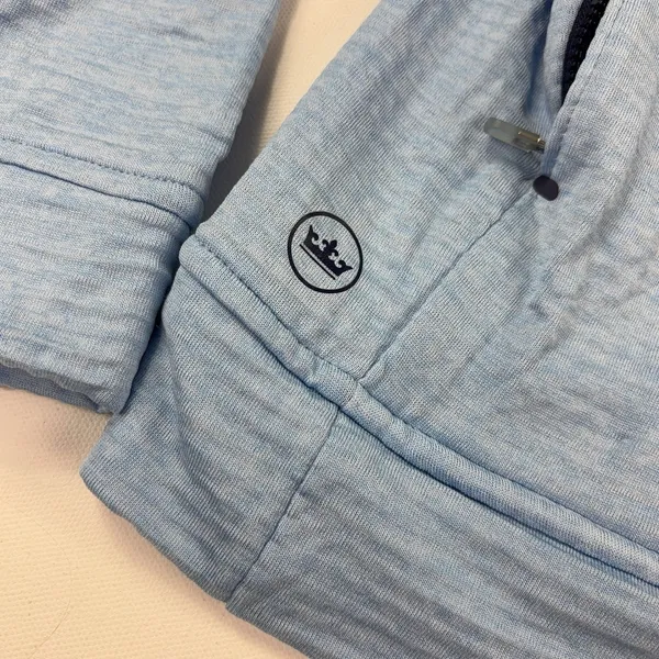 Peter Millar Women's XL Blue Full Zip Waffle Performance Golf Hoodie Crown Sport - Image 2