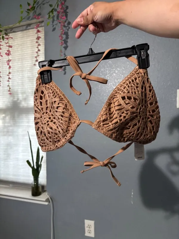 Aerie The Sun-Lover Crochet Bikini Top XL - Image 4