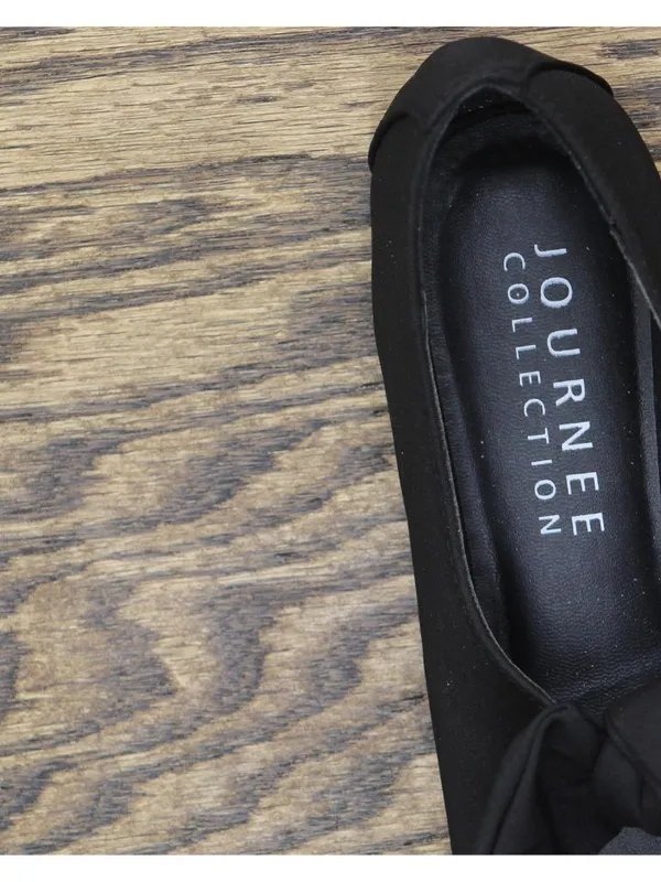 Journee Collection Seralinn Tru Comfort Foam Mary Jane Slip On Flats Black 7M - Image 7