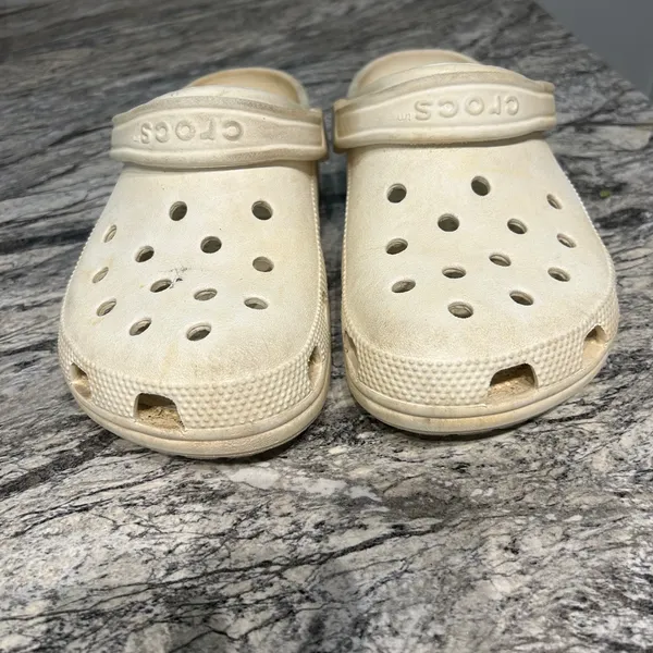 CROCS Cream Sandals with Ventilation and Pivoting Heel Strap - Image 3