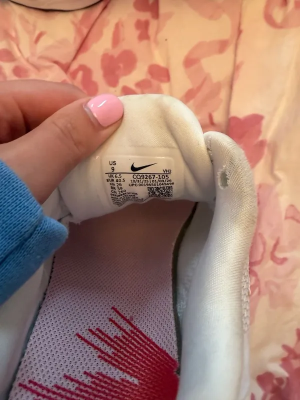 Nike Zoom Span 3 Size 9 White Pink Running Shoes CQ9267-105 - Image 3