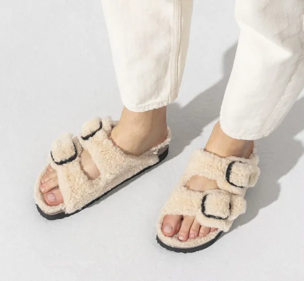 PAPILLIO by Birkenstock Arizona fir shearling sandals slippers shoes women’s eur 39 new - Image 10