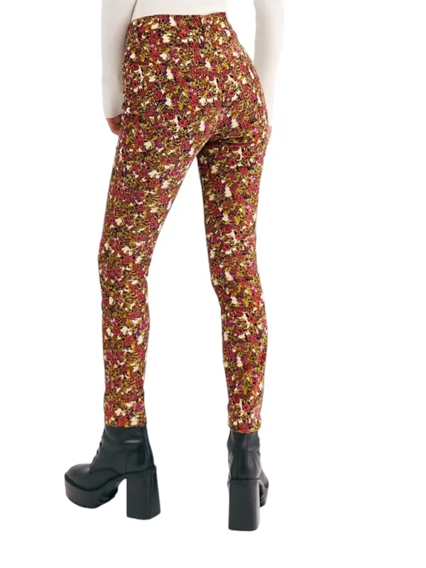 Free People High Waisted Sunchaser Floral Corduroy Pant Size 28 - Image 6