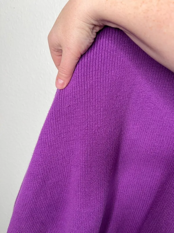 Free People Purple Easy Street Tunic Ribbed Chunky Knit Sweater Small - Image 6