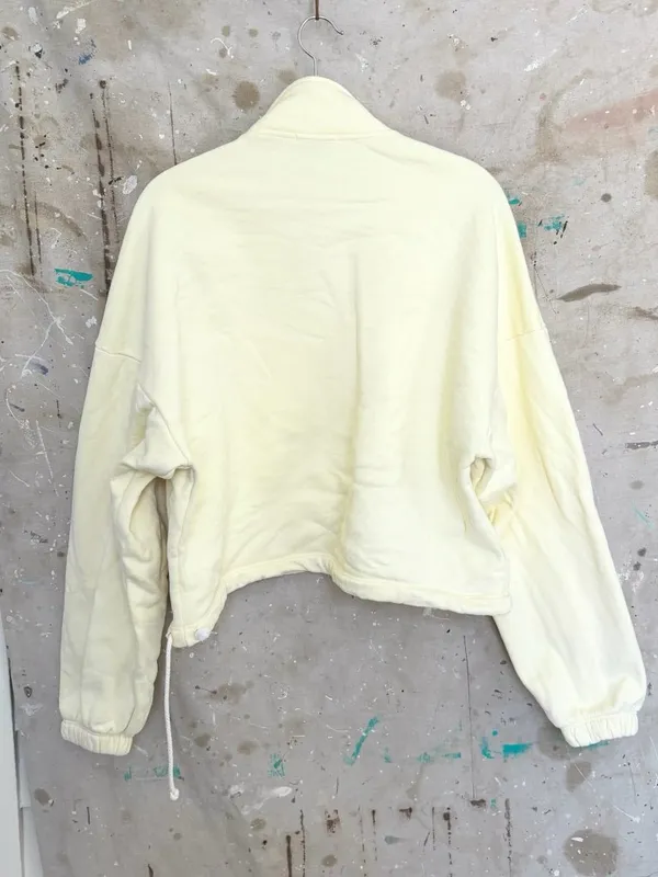 Gil Rodriguez Diana Half Zip Sweatshirt and Beachwood Sweatpant Set Banana Cream - Image 9