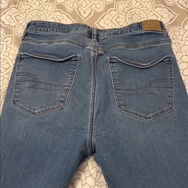 American Eagle Outfitters Women's Super High Rise Jegging in Blue Size 12 Long - Image 6