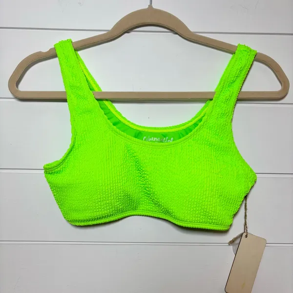 CABANA DEL‎ SOL Lime Green Neon bikini Size M - Image 4