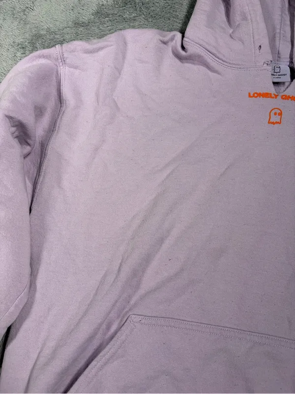 Lonely Ghost Lavender Pullover text me when you get home Hoodie XL - Image 2