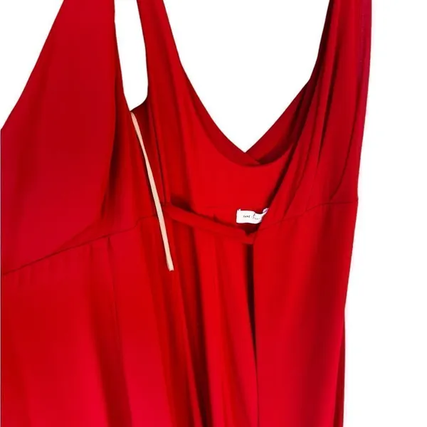 Fame and Partners Red Maxi Wrap Dress Tulle Scoopback 10 - Image 2