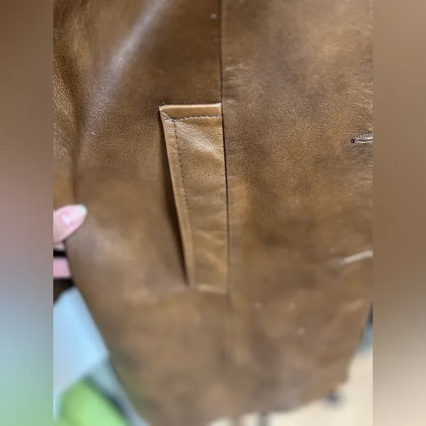 Vintage Scully Leather Coat – Made for Hamley & Co. Pendleton, OR - Image 7