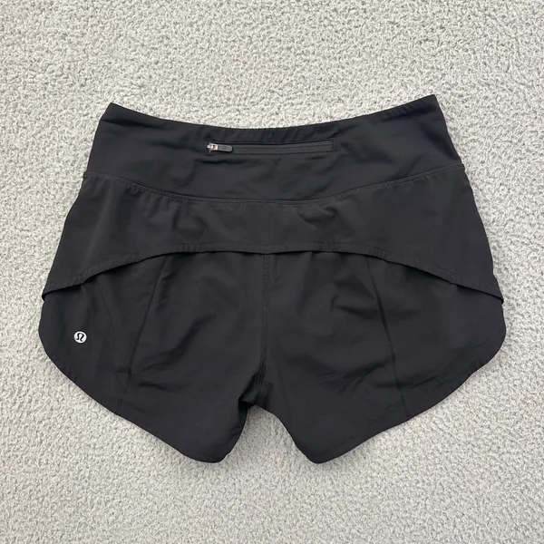 Lululemon Speed Up Shorts Mid Rise 4" Black Athletic Athleisure Women's 6 - Image 2
