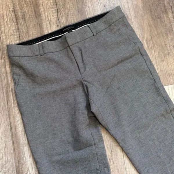 Banana Republic Sexy‎ Sloan Trouser Pants Black White Size 10 Short MicroPrint - Image 3