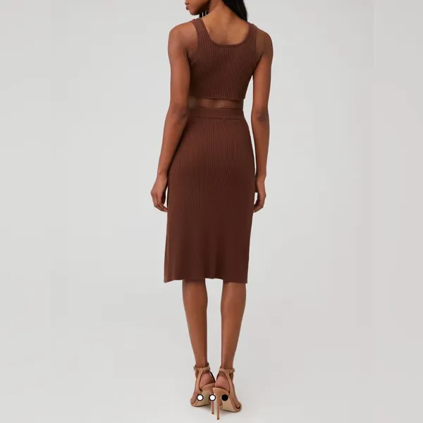 Line & Dot NWT Women’s Brown Celia Set Skirt and Top‎ Size L - Image 3