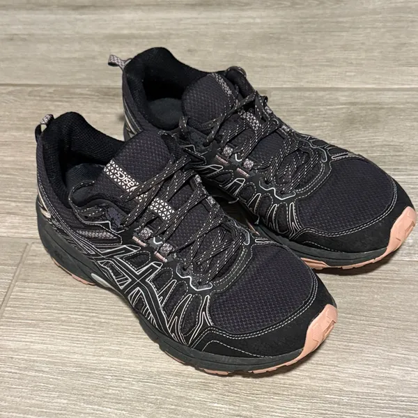 ASICS Black Pink Trail‎ Running Shoes Women's Size 8.5 - Image 2