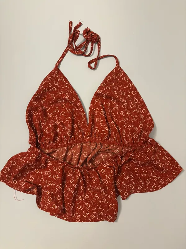 Deep Red Halter Top - Image 2