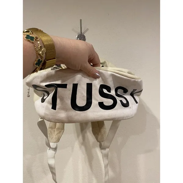 Stussy X Herschel Supply Co Cream Patch Backpack Canvas International Tribe Bag - Image 3