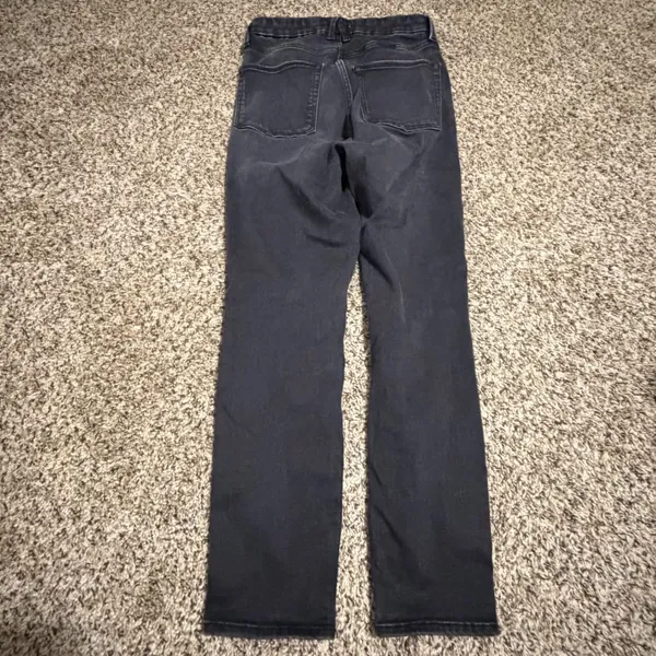 Good American Good Waist Crop Skinny Jeans Black Distressed High Rise 4/27 - Image 4