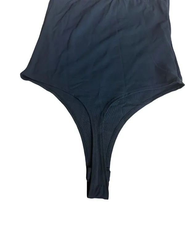 InLyric Strapless Jersey Knit Bodysuit All Black Layering Stretch Size Medium - Image 10