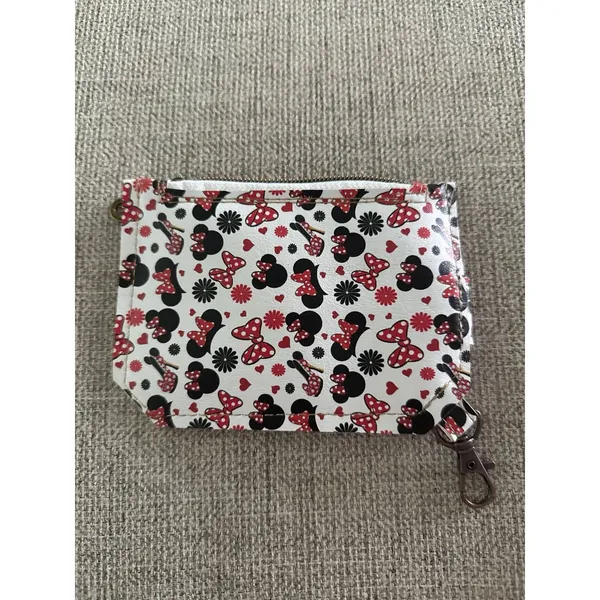Minnie Mouse White Black Red card holder with zipper‎ 6" x 4" - Image 6