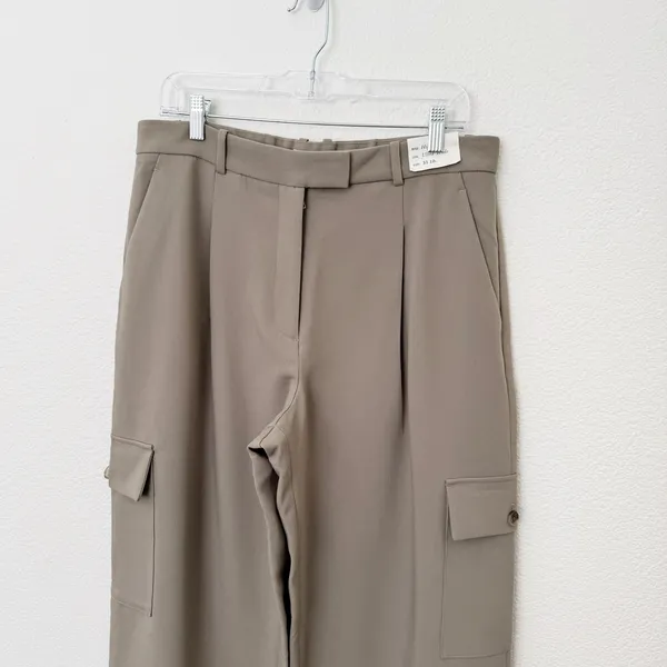 [Abercrombie & Fitch] Harper Tailored Ultra Wide Leg Cargo Pants NWT Size 31/12L - Image 5