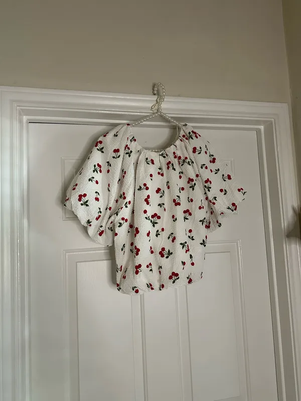 English Factory Cherry Print Skirt And Top Set - Image 7