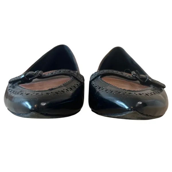 Tory Burch Darlene Two-Tone‎ Wingtip Pointed Toe Leather Flats 8.5 - Image 2