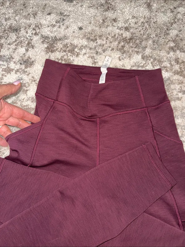 lululemon athletica women’s and Deep Burgundy Leggings - Image 7