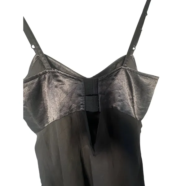 Betsey Johnson Black Silk Mini Dress Satin Bust Pink Bow IV30260 Size 2 NWT Flaw - Image 7