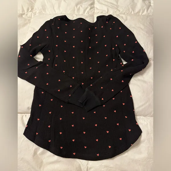 Plush Thermal Heart Pajama & Scrunchie Set - NWT - Size XS - Image 5