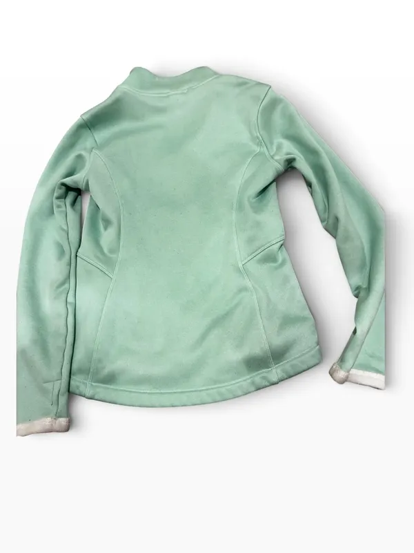 The North Face Mint Green Fleece Zip-Up Jacket - Image 3