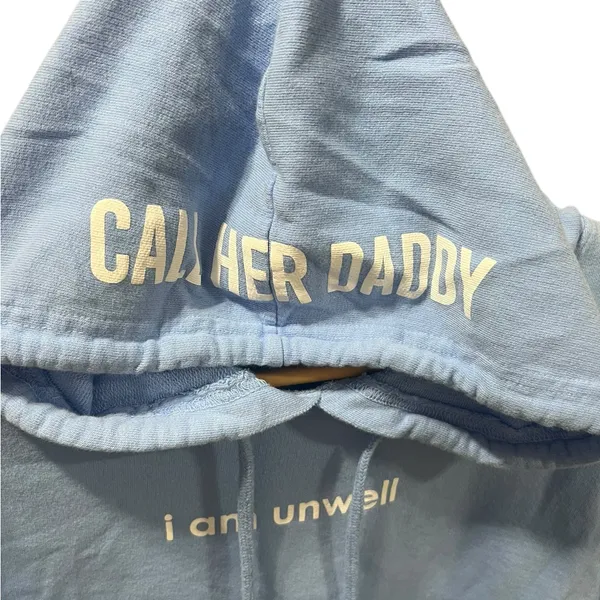 Barstool Chicks Barstool‎ Sports Blue Crop I am Unwell Call Her daddy Hoodie - Image 13