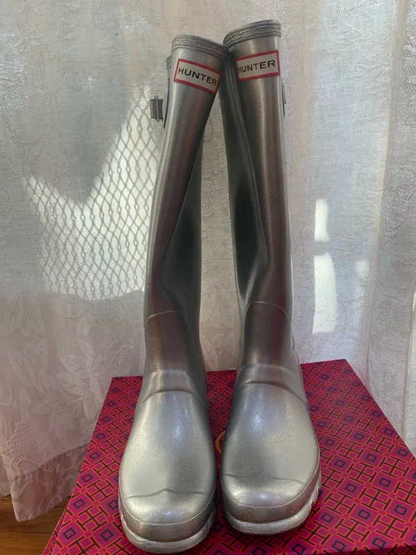 Hunter Cosmic Silver Rain Boots  - Image 8
