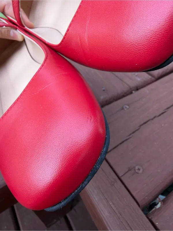 ALOHAS Por Do Sol Red Leather Mary Jane Ballet Flats EU 37 US 6.5 $190 - Image 13