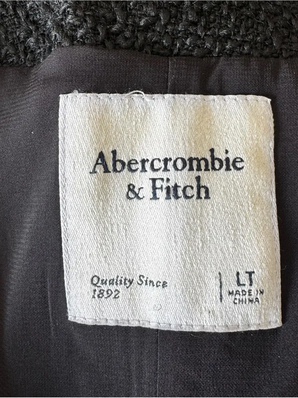 Abercrombie - Mara Tweed Vest Mini Dress Black Gold Buttons Sz Large Tall - Image 8