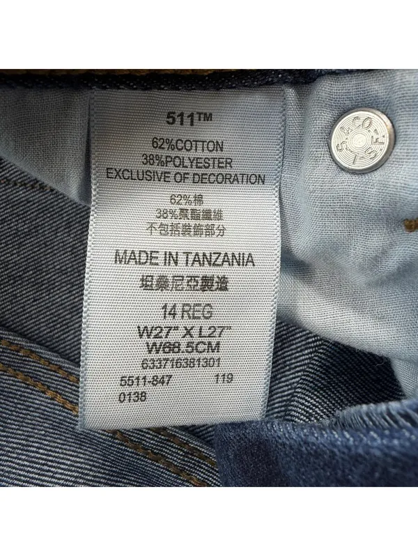 Levis 511 Women Slim Dark Wash Jeans 27x27 Low Rise Cropped Slim Fit Denim Pants - Image 7