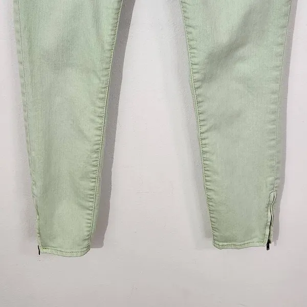 Free People Green Skinny Jeans Size 27 Free People Green Ankle Zip Skinny Denim - Image 3