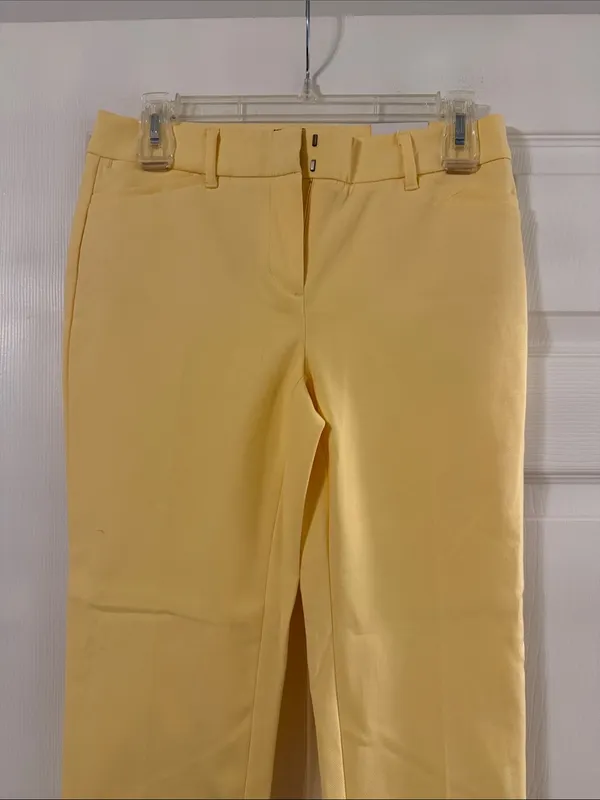 White House | Black Market Sunny Yellow Cropped Dress Pants size 2P brand new inseam 24” waist 28” - Image 2