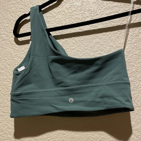 NWT Lululemon Align Asymmetrical Sports Bra Medium Forest Color Size 10 - Image 8