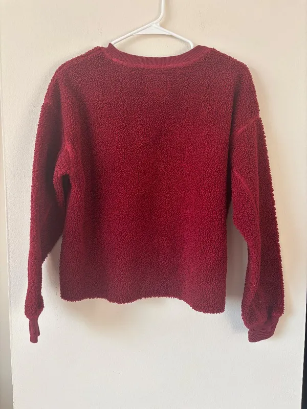 American Eagle Red Cropped Sweater - Size XS - Image 2