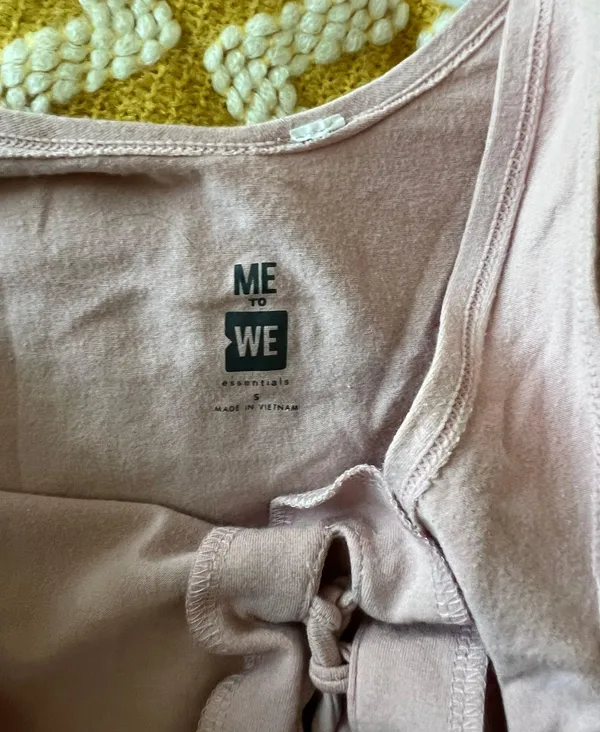 Me to We Baby Pink Tie Up Bodysuit - Image 6