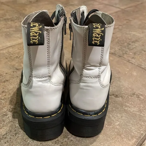 Dr Martens White Jadon Leather Boot Unisex Size 5W 4M EU36 - Image 5