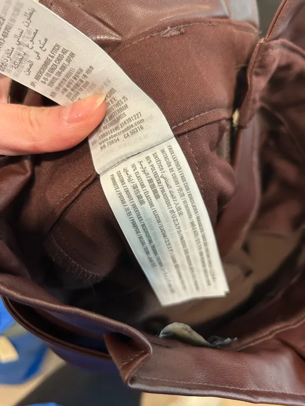 Abercrombie faux leather XXS brown pants - Image 8